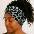 Miniatyrbild 3 av 3: Bandeau - AVIZAR - Leopard Chic - Mjuk Bomull - Grå - För Kvinna
