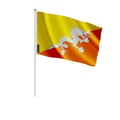 Miniatyrbild 1 av 3: Mini Flagga från Bhutan – 14 x 21 cm – Att Hålla i Hand – Polyester – 1 styck – Pixelforma