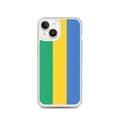 Miniatyrbild 1 av 2: Mobilfodral – Gabons flagga – Kompatibel med iPhone 14 – Flexibelt fodral – Slitstarkt och stötsäkert – Silikon – Pixelforma