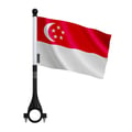 Miniatyrbild 1 av 3: Cykelflagga Singapore i polyester – 14 x 21 cm – Cykling flagga – 10 stycken