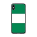 Miniatyrbild 1 av 2: Mobilskal – Nigerias flagga – Kompatibel med iPhone X – Flexibelt fodral – Slitstarkt och stötabsorberande - Silikon - Pixelforma