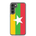 Miniatyrbild 1 av 2: Telefonfodral – Flagga från Myanmar – Kompatibel med Samsung Galaxy S23 Ultra – Flexibelt fodral – Slitstarkt och stötsäkert – Pixelforma