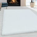 Miniatyrbild 1 av 4: Sällskapsmatta Shaggy Design Mjuk Fiber Monokrom Vit (100x200 cm)