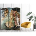 Miniatyrbild 4 av 4: Legendarte - Skärm - Skiljevägg med dubbelsidigt tryck The Birth of Venus - Sandro Botticelli cm. 180x170 (5x)