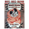 Miniatyrbild 1 av 4: Legendarte - Vintage Red Red Rose Music Cover - Målning, Canvastryck cm. 50x70