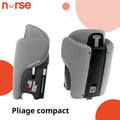 Miniatyrbillede 3 af 6: Børnesæde Nurse Spring iSize til børn 4-12 år, Isofix, sammenklappelig, justerbar, grå