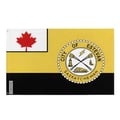 Miniatyrbild 1 av 3: Estevan-flagga – 64 x 96 cm – Hållbar Polyester – 2 Metalöglor – Innemiljö / Utemiljö – Pixelforma
