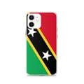 Miniatyrbild 1 av 2: Telefon skal - PIXELFORMA - iPhone 12 - Flagga Saint Kitts och Nevis - Mjuk - Transparent