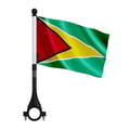Miniatyrbild 1 av 3: Guyanas cykelflagga i polyester – 14 x 21 cm – Cykelflagga – 5 stycken