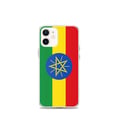 Miniatyrbild 1 av 2: Mobilskal – Etiopiens flagga – Kompatibel med iPhone 12 mini – Mjukt fodral – Slitstarkt och stötbeständigt – Silikon – Pixelforma