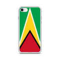 Miniatyrbild 1 av 2: Mobilskal – Guyanas flagga – Kompatibel med iPhone 8 – Mjuk fodral – Slitstark och stötsäker – Silikon – Pixelforma