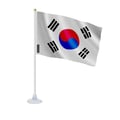 Miniatyrbild 1 av 3: Mini Flagga för Sydkorea – Sugpropp – 14 x 21 cm – För Slät Yta – Polyester – 1 styck – Pixelforma