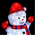 Miniatyrbild 2 av 2: Utebelysande snögubbe H48cm 90 LED med solpanel Feeric lights & christmas