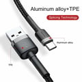 Miniatyrbild 3 av 6: USB Type-C datakabel - Baseus - Koffein (CATKLF-CG1) - 2A - 2m - Grå Svart