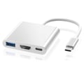 Pikkukuva 1 / 2: Type C - ZISONIX - HDMI 4K - 3 in 1 - USB 3.0 - 3 Porttia