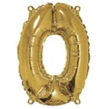 Miniatyrbild 1 av 2: Ballong Siffra 0, 40cm, 1st., guld