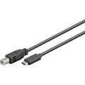 Miniatyrbild 1 av 3: USB-kabel - MICROCONNECT - W127021092 - 5 m - USB 2.0 - USB C till USB B - Svart