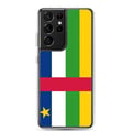 Miniatyrbild 1 av 2: Mobilskal - Samsung - Galaxy S21 - Flagga Centralafrikanska republiken - Flexibel - Flerfärgad