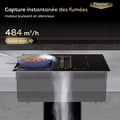 Miniatyrbild 4 av 6: Ciarra Plaque Induction Aspirante 59 cm med Plasmafilter 500 m3/h 4 Zoner 7000 W Booster Timer Flexizone 5 Hastigheter