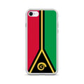 Miniatyrbild 1 av 2: Telefonfodral – Vanuatu Flagga – Kompatibel med iPhone 7 Plus – Mjuk Fodral – Stöttålig och Anti-chock - Silikon - Pixelforma