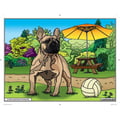 Miniatyrbild 1 av 2: LudoColor - Sammetstavla att färglägga Fransk bulldogg i parken