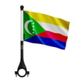 Miniatyrbild 1 av 3: Komoroscykelflagga i polyester – 14 x 21 cm – Cykelflagga – 5 stycken