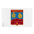 Miniatyrbild 1 av 3: Temirtaw Flagga – 64 x 96 cm – Motståndskraftig Polyester – 2 Metal Öglor – Inomhus / Utomhus – Pixelforma