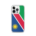 Miniatyrbild 1 av 2: Mobilskal – Namibias flagga – Kompatibel med iPhone 14 Pro – Mjuk fodral – Slitstark och stöttålig - Silikon - Pixelforma