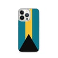 Miniatyrbild 1 av 2: Mobilskal – Bahamernas Flagga – Kompatibel med iPhone 13 Pro – Mjuk Fodral – Slitstark och Stöttålig - Silikon - Pixelforma