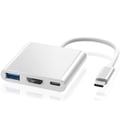 Pikkukuva 1 / 4: USB C - HDMI - 4K - USB 3.0 - USB C - Latausportti - 3 in 1