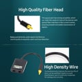 Miniatyrbillede 2 af 4: Audioadapter - RYTTGOP - 1 til 2 - Fiberoptik - 12 cm - Sort