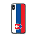Miniatyrbild 1 av 2: Mobilskal – Slovakiens flagga – Kompatibel med iPhone XS – Mjuk fodral – Slitstark och stötresistent – Silikon – Pixelforma