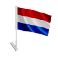 Miniatyrbild 1 av 3: Klistret flagga Nederländerna – 14 x 21 cm – Mjuk polyester – Lätt att klistra – 1 styck – Pixelforma