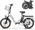 Miniatyrbillede 1 af 6: Elcykel Sammenklappelig - SAMEBIKE - CY20-FT-WH - 250W - 20 Tommer - Rækkevidde 60-110 km
