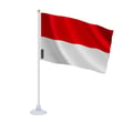 Miniatyrbild 1 av 3: Mini Monaco-flagga – Sugkopp – 14 x 21 cm – För slät yta – Polyester – 1 styck – Pixelforma