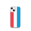 Miniatyrbild 1 av 2: Telefonöverdrag – Luxemburgs flagga – Kompatibel med iPhone 13 mini – Mjuk skal – Slitstark och stöttålig – Silikon – Pixelforma