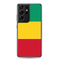 Miniatyrbild 1 av 2: Mobilskal – Guineas flagga – Kompatibel med Samsung Galaxy S21 – Mjuk fodral – Motståndskraftig och stötabsorberande – Pixelforma