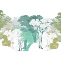 Miniatyrbild 1 av 3: Tapet Skog M1-No.60135 Digitaltryck Grön Vit