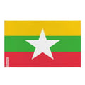 Miniatyrbild 1 av 3: Burmas flagga – 192 x 288 cm – Hållbar polyester – 2 metallöglor – Inomhus / Utomhus – Pixelforma