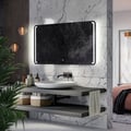 Miniatyrbild 4 av 4: LED-spegel med Touch Switch - Alasta - Oslo 60x50 cm - LED-belysning - Skandinavisk stil - Modern