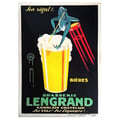 Miniatyrbild 1 av 4: Legendarte - Vintage reklamaffisch Brasserie Lengrand - Målning, tryck på duk cm. 50x70