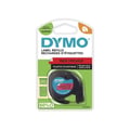 Miniatyrbild 4 av 4: DYMO LetraTag polyesterband 12mm x 4m Svart/Röd kompatibel med DYMO LetraTag LT100H