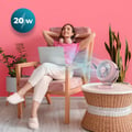 Miniatyrbild 3 av 5: Cecotec - Bordsfläkt EnergySilence 800 RetroDesk Pink - 20 W, Diameter 25 cm, 3 blad, 2 hastigheter, Snygg design