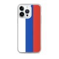 Miniatyrbild 1 av 2: Telefonfodral – Rysslands flagga – Kompatibel med iPhone 14 Pro Max – Mjukt fodral – Slitstarkt och stötbeständigt - Silikon - Pixelforma
