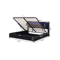 Miniatyrbillede 6 af 6: Lit - MUVOE - 180x200cm - Polstret - LED-belysning - Sort
