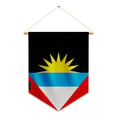 Miniatyrbild 1 av 3: Fanion – Flagga från Antigua och Barbuda – 30 x 45 cm – Polyester – Att hänga – Pixelforma