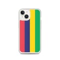Miniatyrbild 1 av 2: Mobilskal – Mauritius flagga – Kompatibel med iPhone 14 – Mjuk skydd – Stötfångande och slitstark - Silikon - Pixelforma