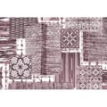 Miniatyrbild 1 av 3: Orientaliskt tapet M1-No.60245 Digitaltryck Lila Vit Patchwork