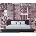 Miniatyrbild 2 av 3: Orientaliskt tapet M1-No.60245 Digitaltryck Lila Vit Patchwork