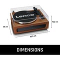 Miniatyrbild 6 av 6: Platin vinyl - Lenco - 4 inbyggda högtalare - LS-430BN - Brunt